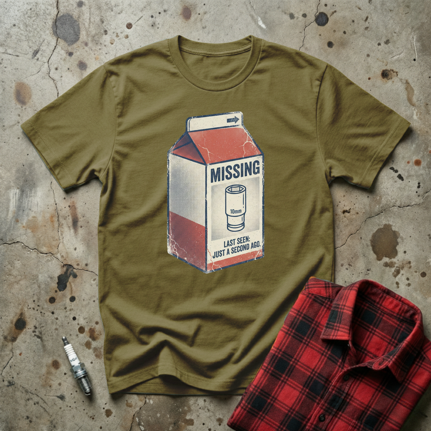 Missing 10mm Milk T-shirt