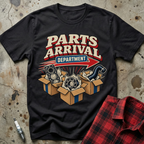 Parts Arrival Department T-Shirt - Black