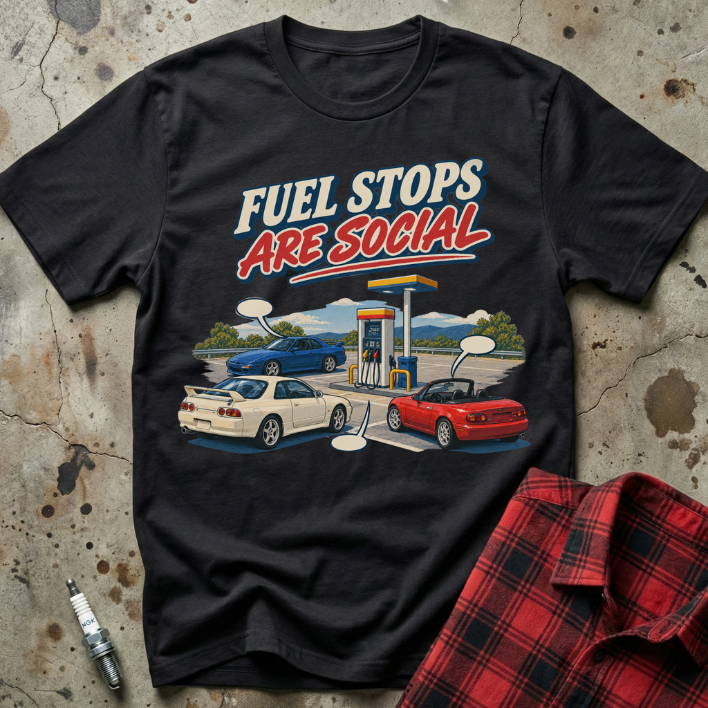 Fuel Stops Social T-Shirt - Black