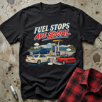 Fuel Stops Social T-Shirt - Black