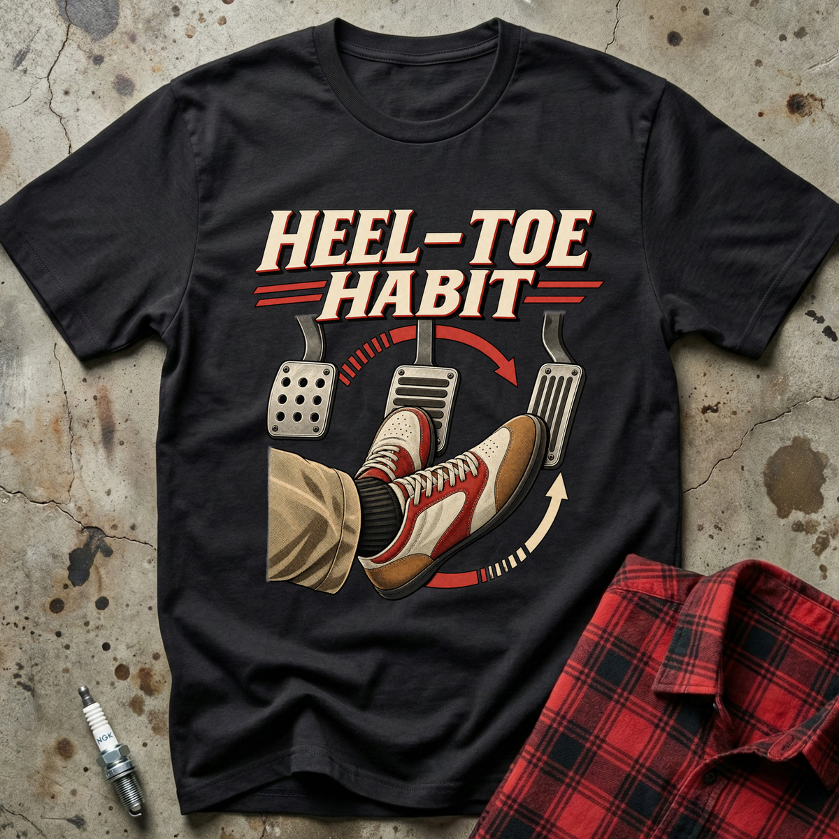 Heel Toe Habit T Shirt - Black