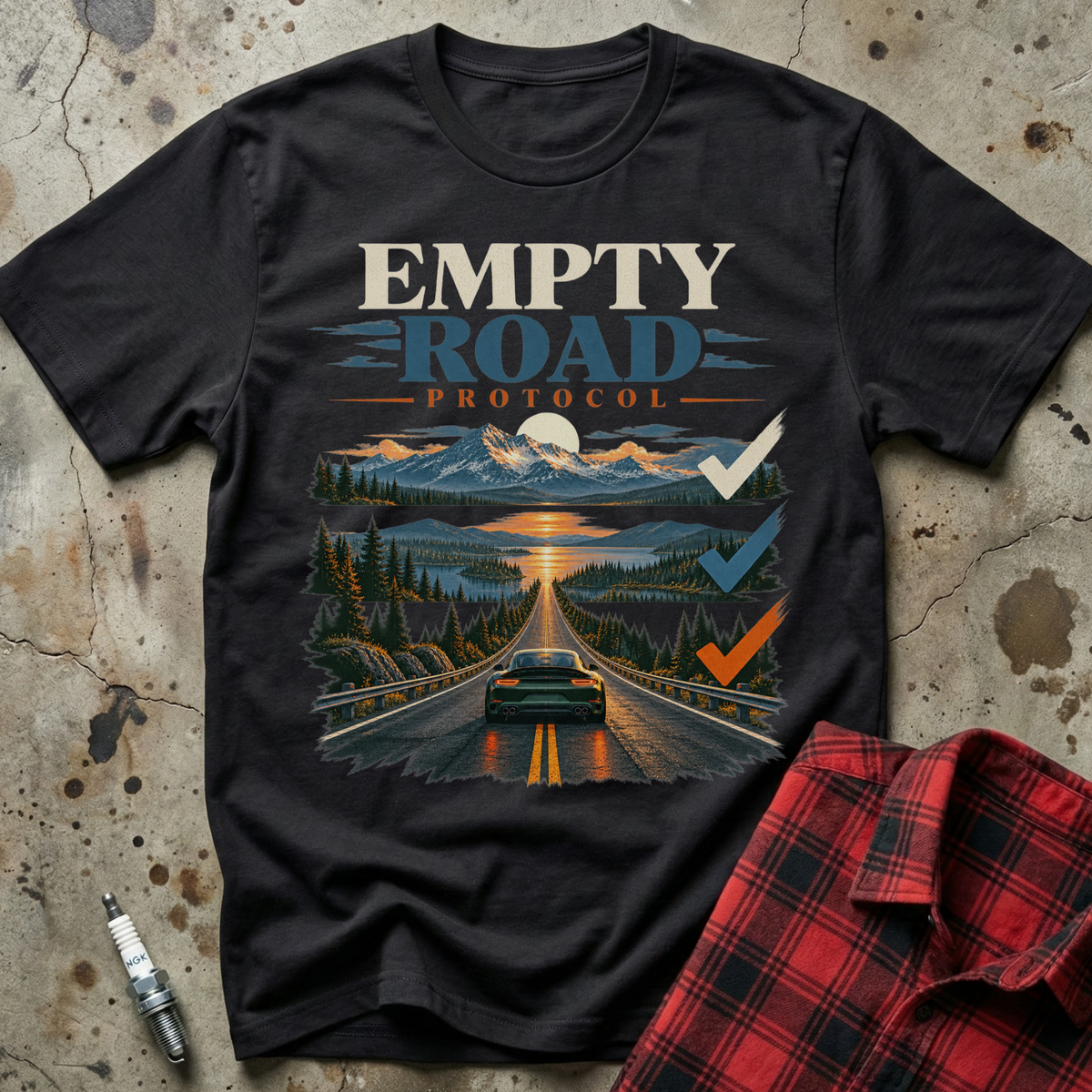 Empty Road Protocol T-Shirt - Black