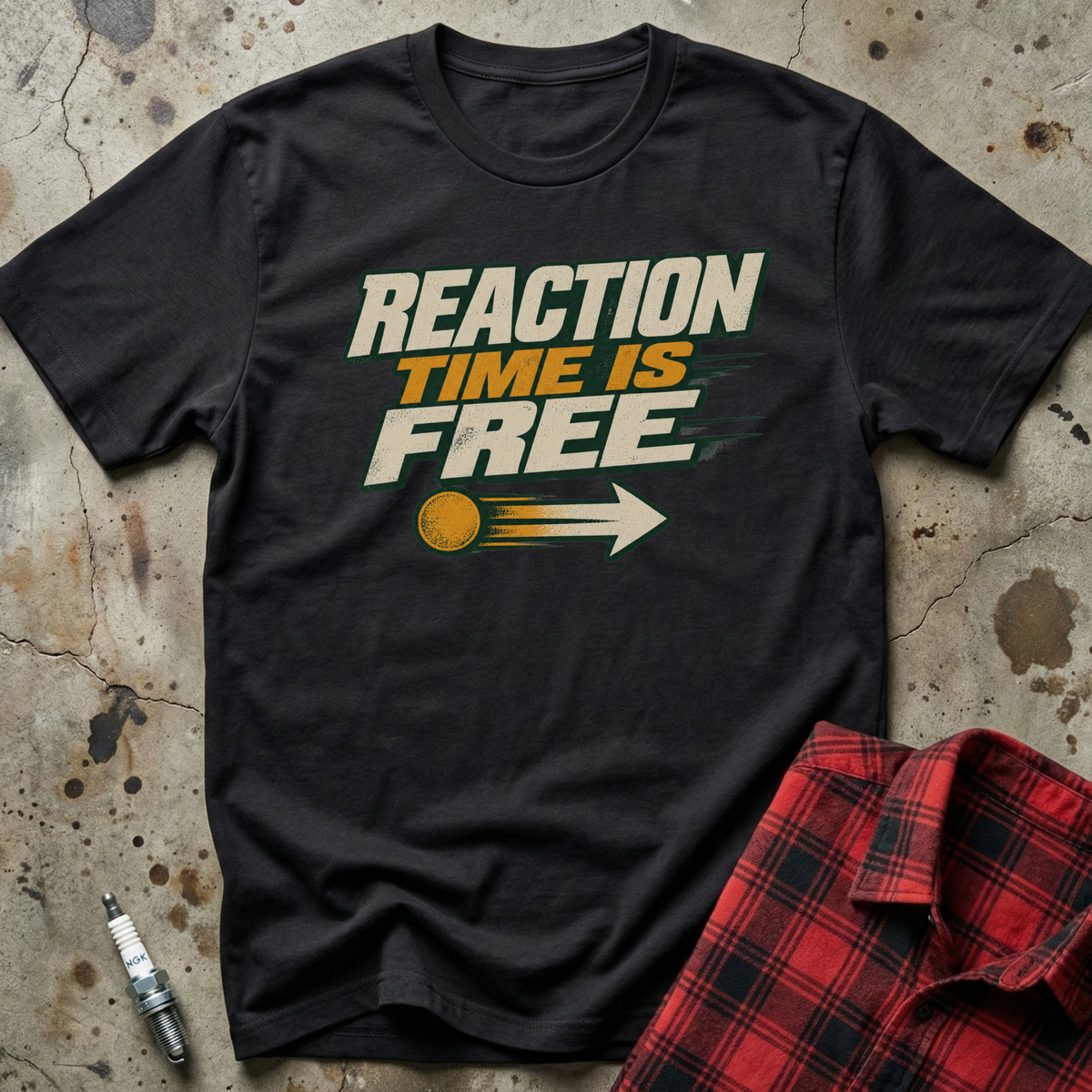 Reaction Time Free T-Shirt - Black