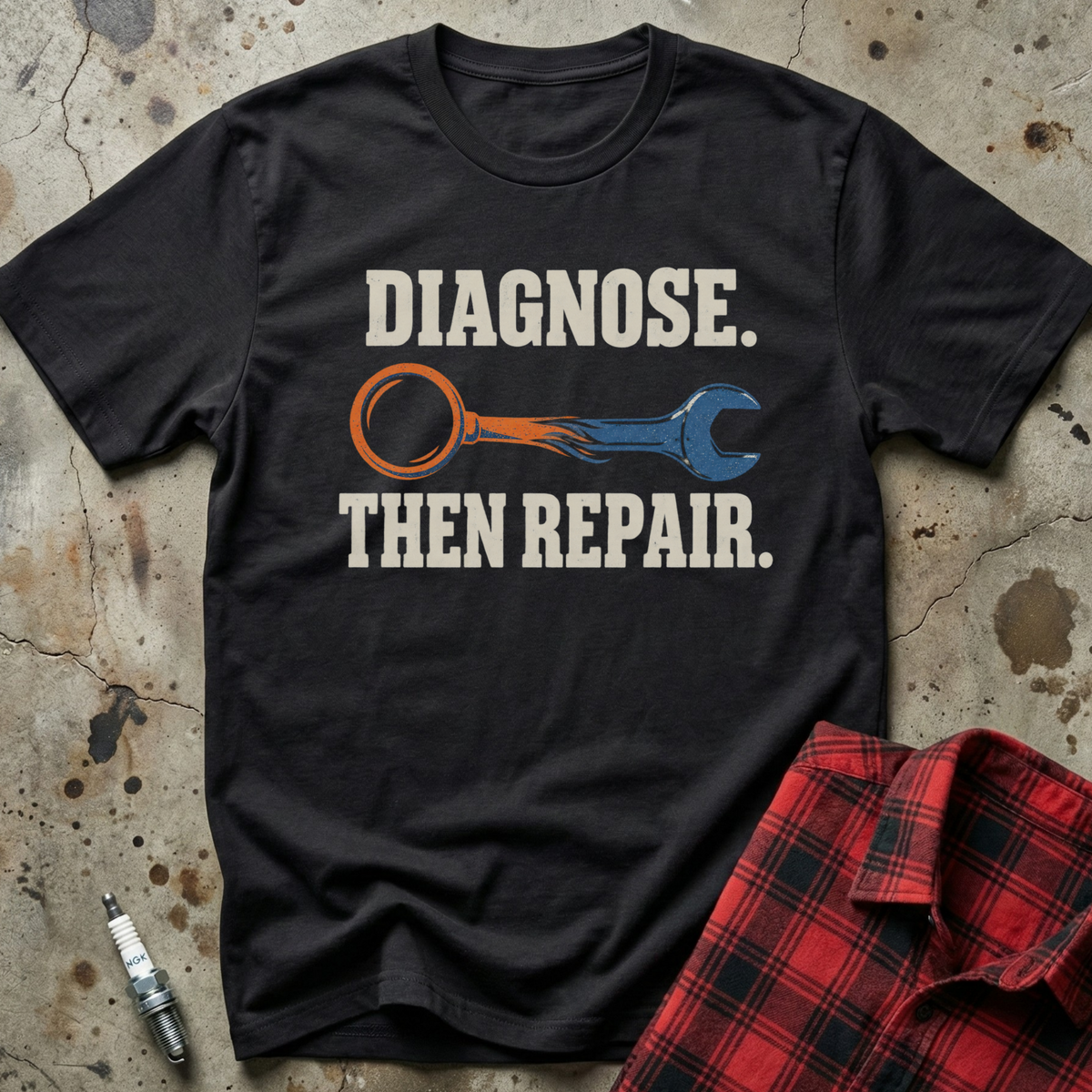 Diagnose Then Repair T-Shirt - Black