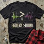 Frequency Over Feeling T-Shirt - Black
