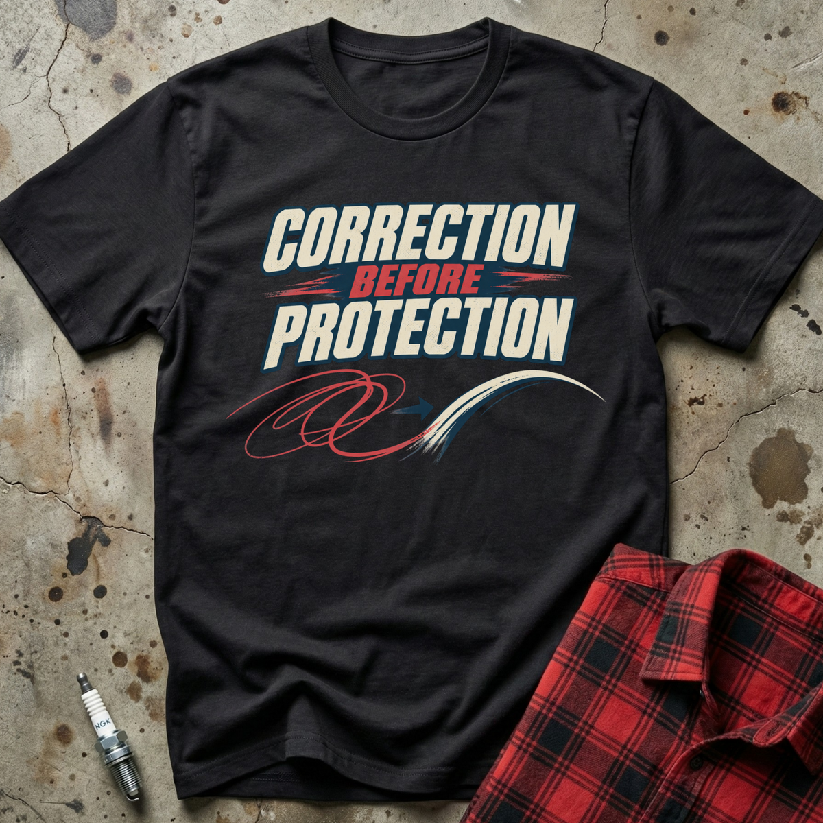Correction Before Protection T-Shirt - Black