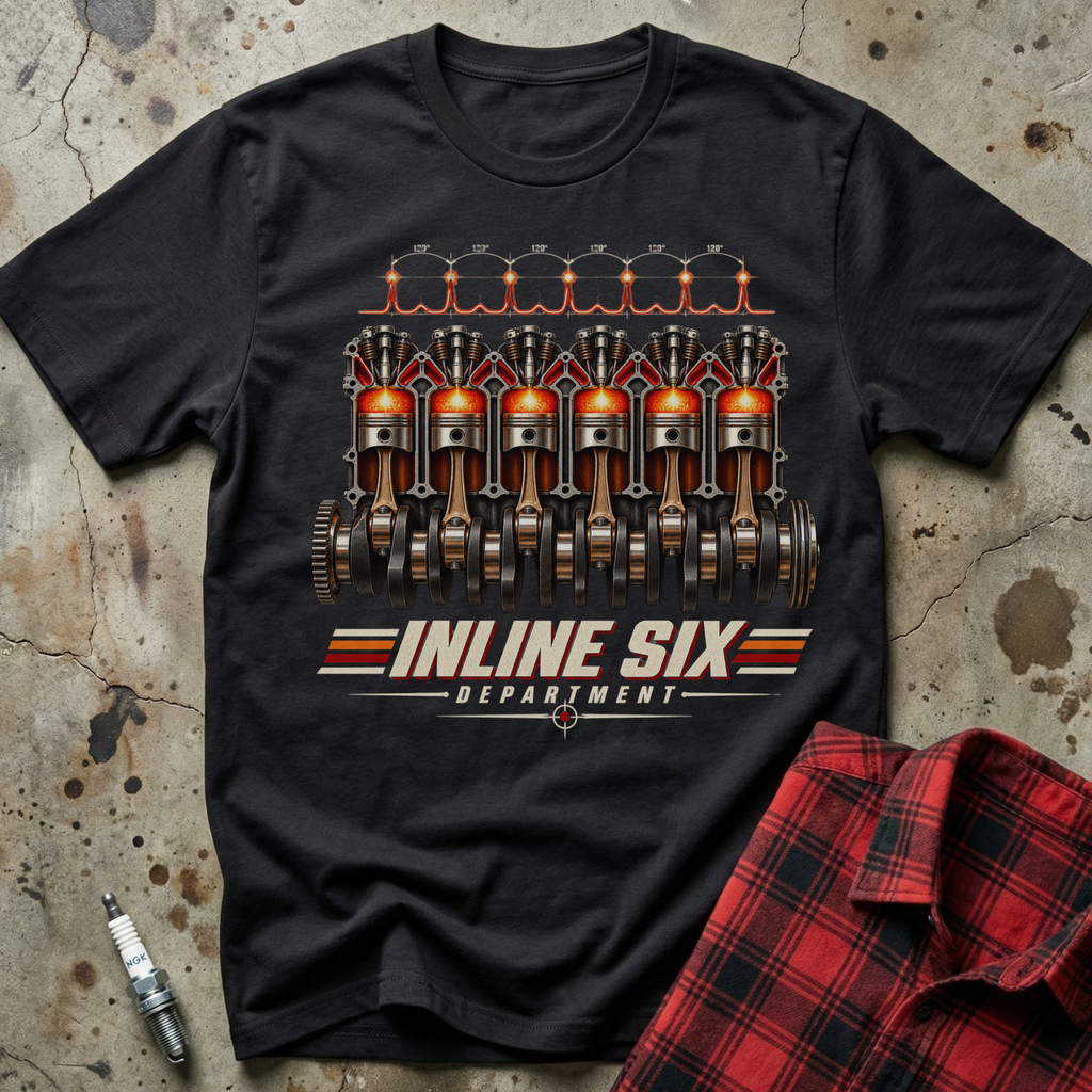 Inline Six Department T Shirt - Black