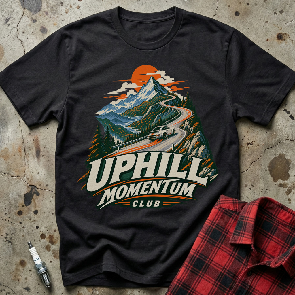 Uphill Momentum Club T-Shirt - Black