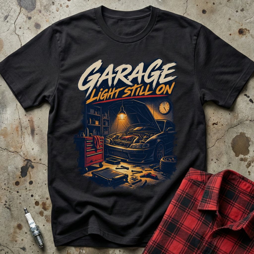 Garage Light On T-Shirt - Black