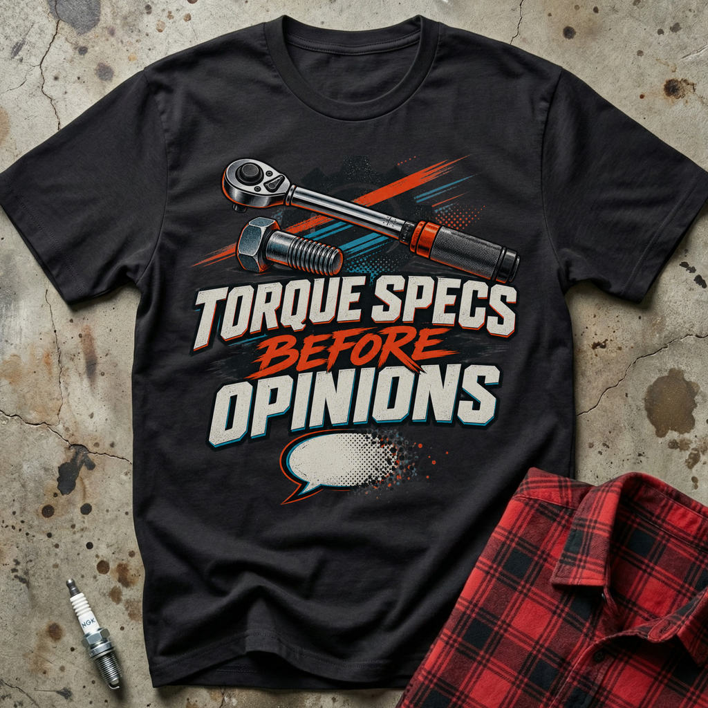 Torque Specs Opinions T-Shirt - Black