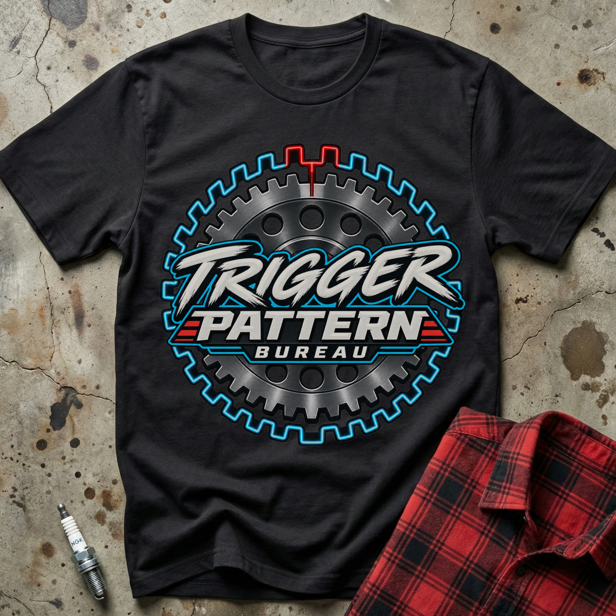 Trigger Pattern Bureau T-Shirt - Black