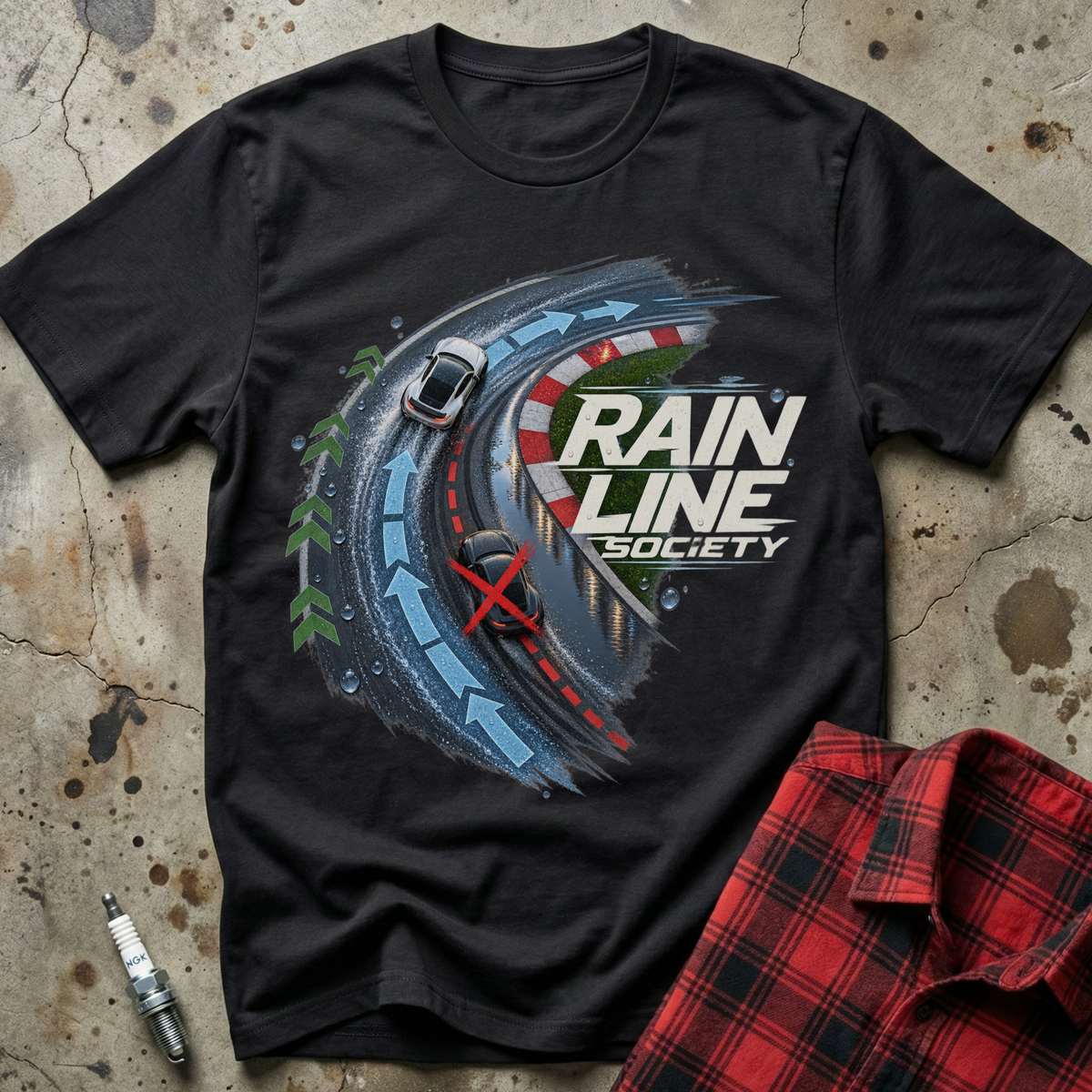 Rain Line Society T-Shirt - Black