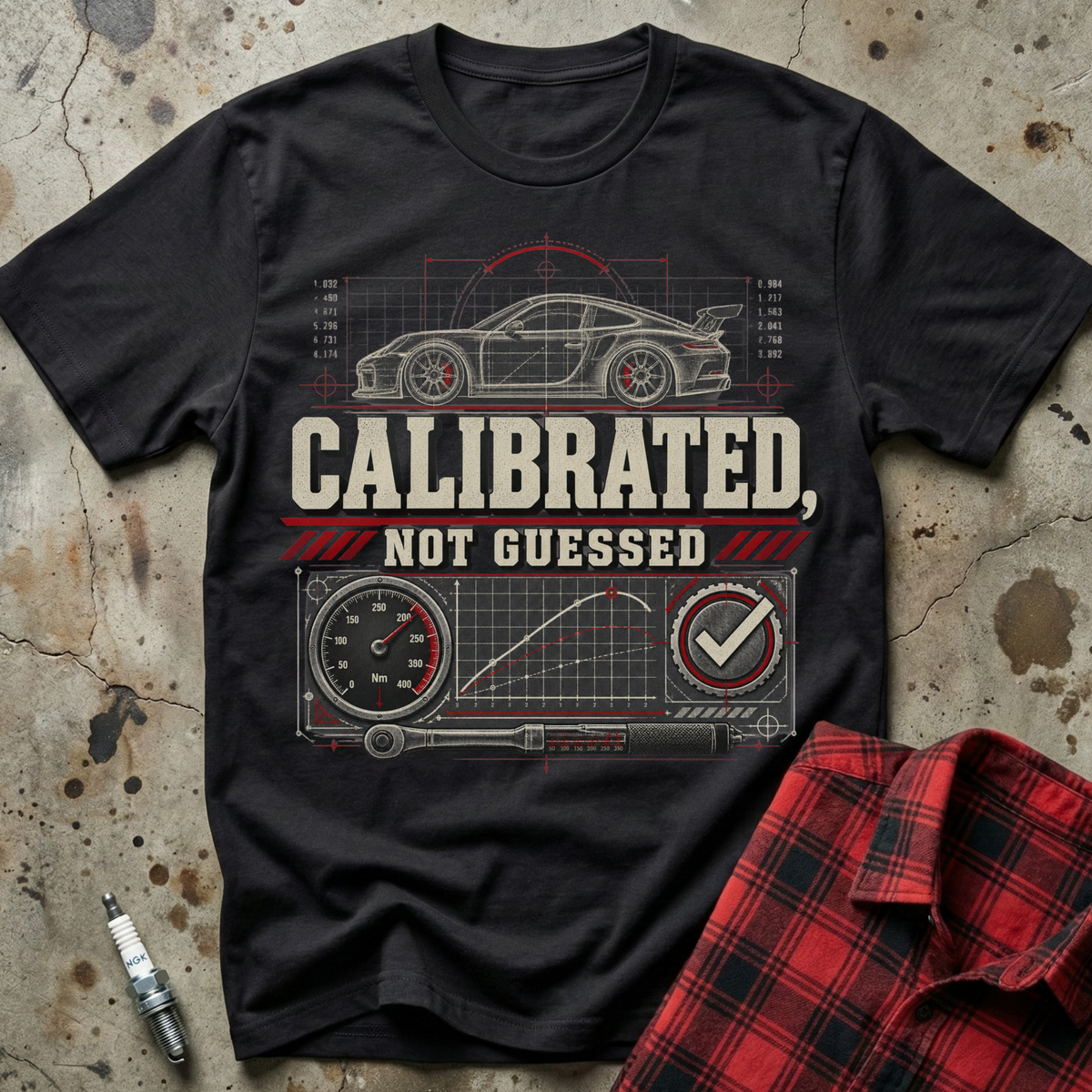 Calibrated Not Guessed T Shirt - Black