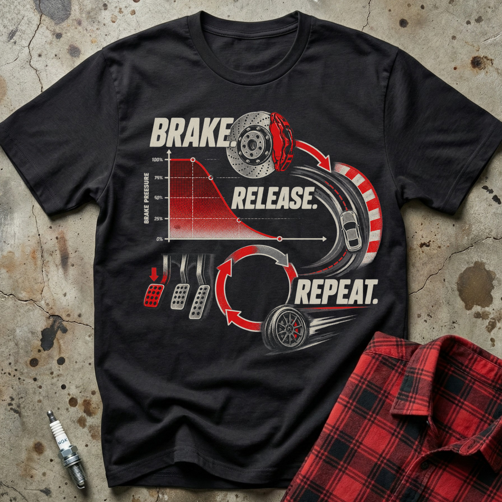 Brake Release Repeat T Shirt - Black
