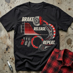 Brake Release Repeat T Shirt - Black