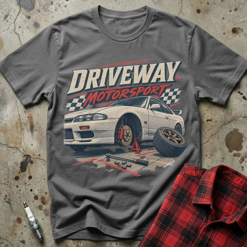 Driveway Motorsport T Shirt - Charcoal