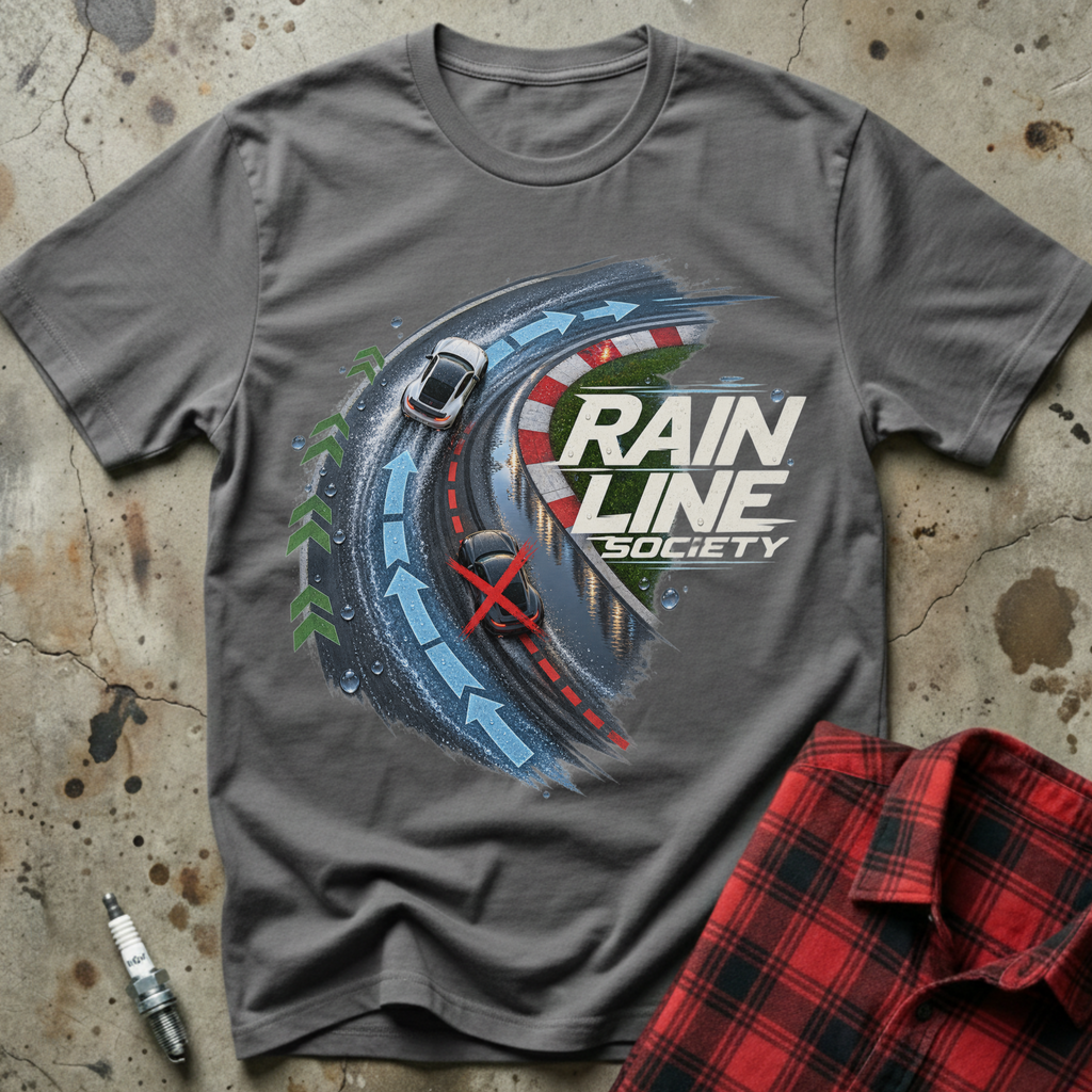 Rain Line Society T-Shirt - Charcoal