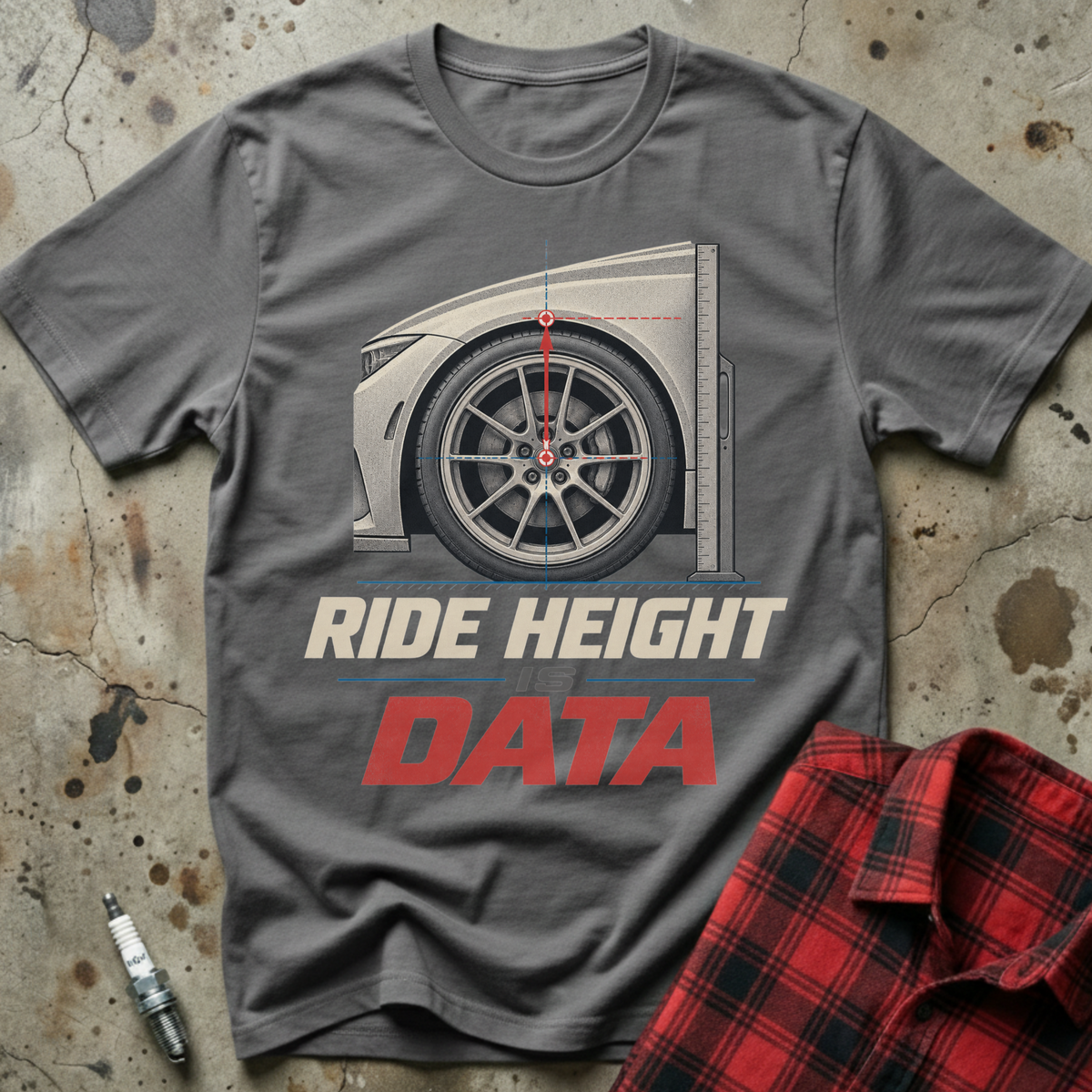 Ride Height Data T-Shirt - Charcoal