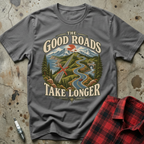 Good Roads Longer T-Shirt - Charcoal