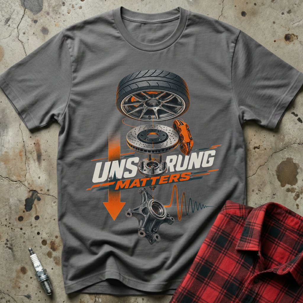 Unsprung Weight Matters T-Shirt - Charcoal
