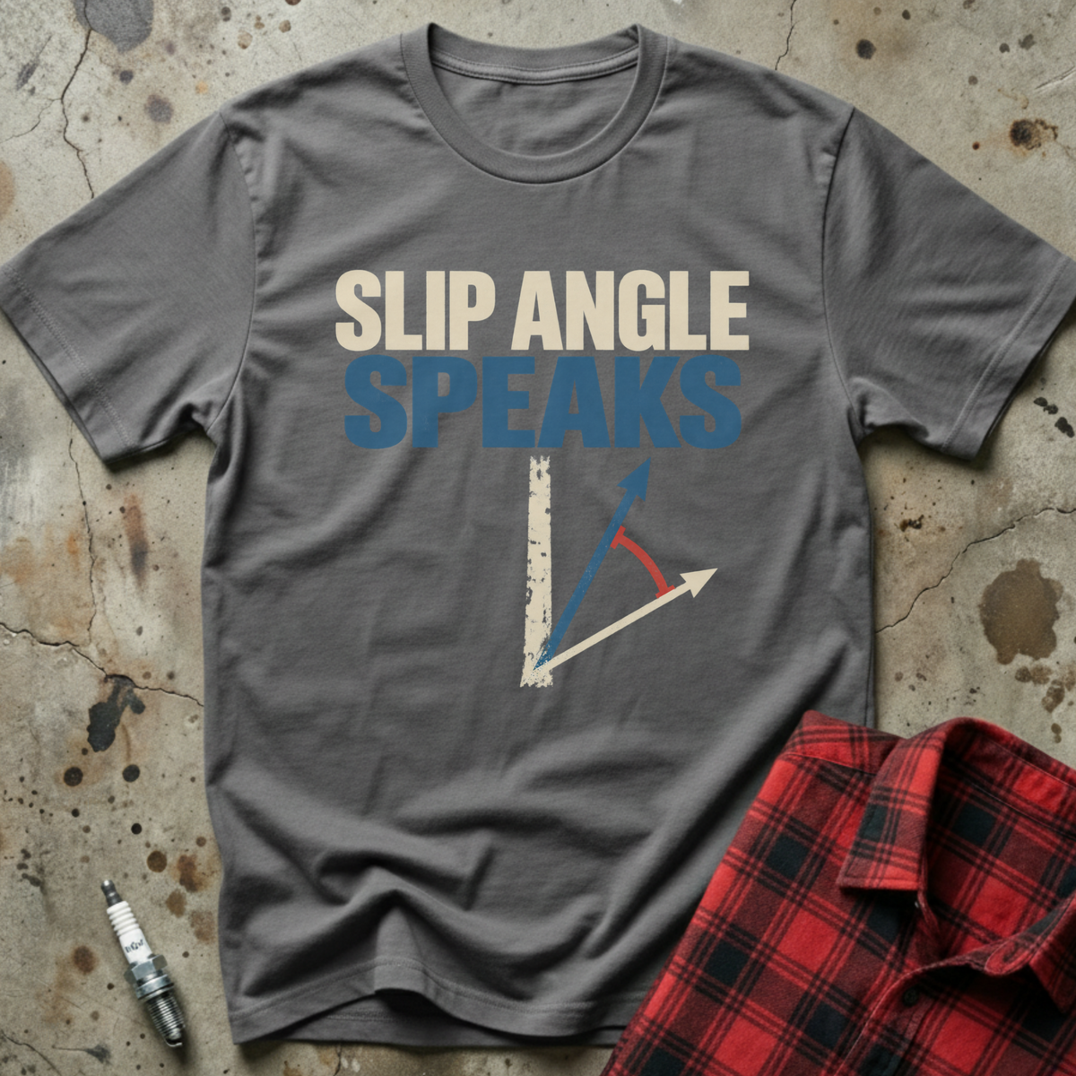 Slip Angle Speaks T-Shirt - Charcoal