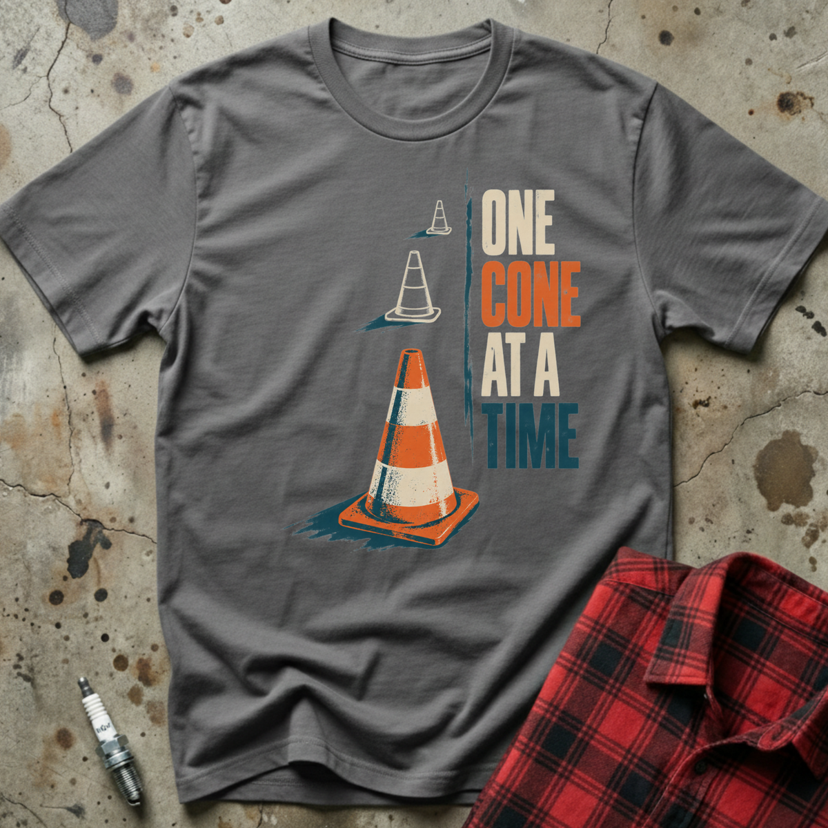 One Cone Time T-Shirt - Charcoal