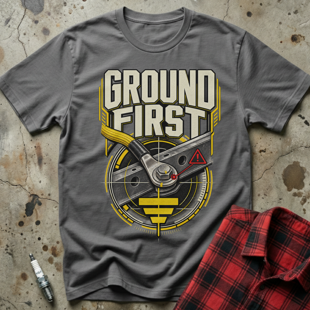 Ground First T Shirt - Charcoal
