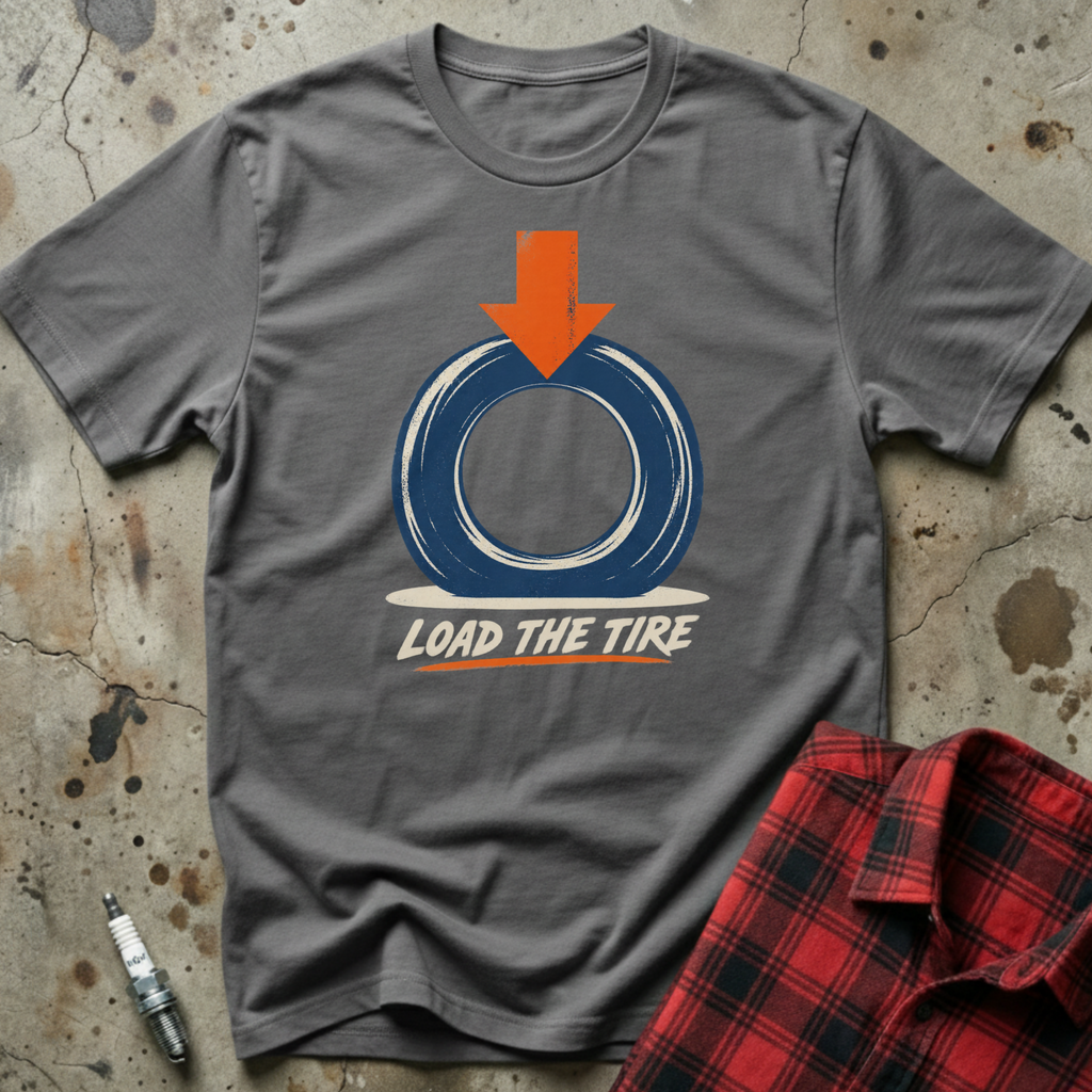 Load The Tire T-Shirt - Charcoal