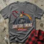 Ignition Timing Workshop T-Shirt - Charcoal