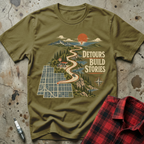 Detours Build Stories T Shirt - Military Green