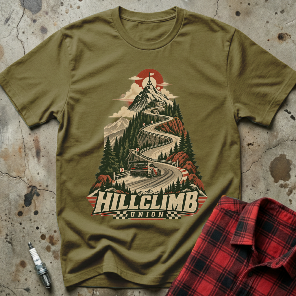 Hillclimb Union T Shirt - Military Green