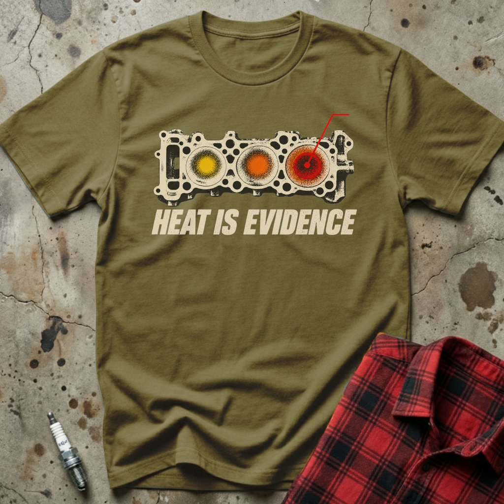 Heat Is Evidence T-Shirt - Military Green