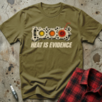 Heat Is Evidence T-Shirt - Military Green