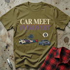 Car Meet Introvert T Shirt - Military Green