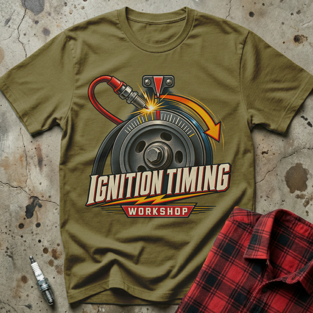 Ignition Timing Workshop T-Shirt - Military Green