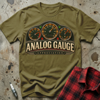 Analog Gauge Appreciation T-Shirt - Military Green