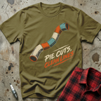 Pie Cuts Lines T-Shirt - Military Green
