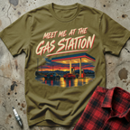 Gas Station T Shirt - Military Green