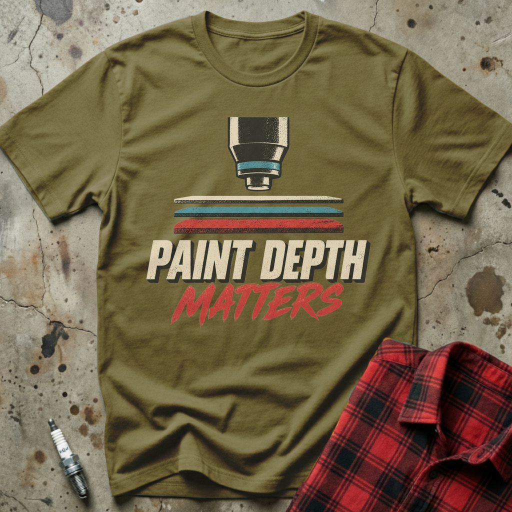 Paint Depth Matters T-Shirt - Military Green