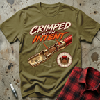 Crimped With Intent T Shirt - Military Green