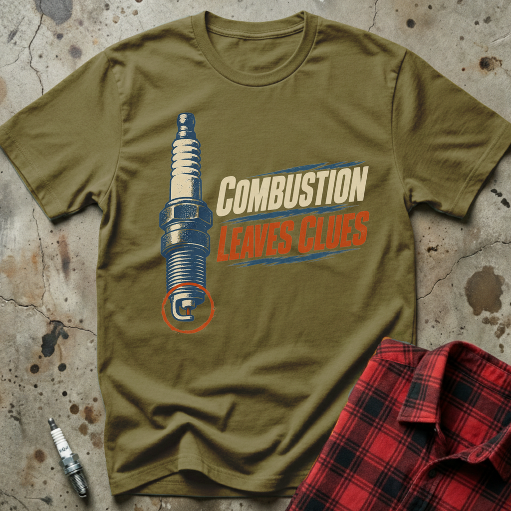 Combustion Leaves Clues T-Shirt - Military Green