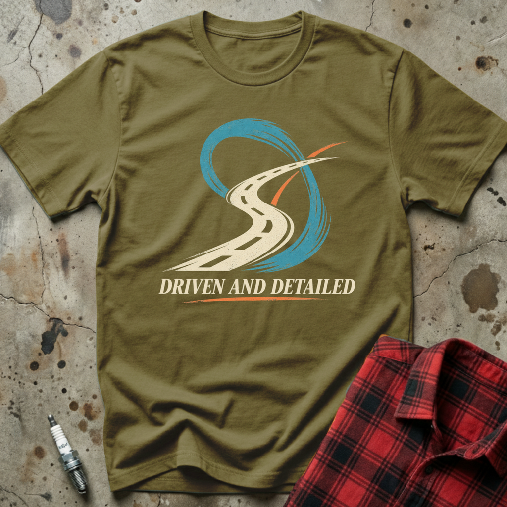 Driven And Detailed T-Shirt - Military Green