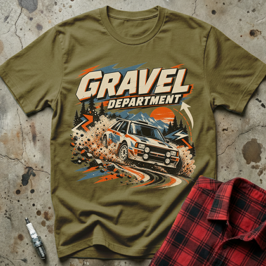 Gravel Department T Shirt - Military Green