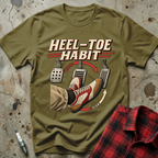 Heel Toe Habit T Shirt - Military Green