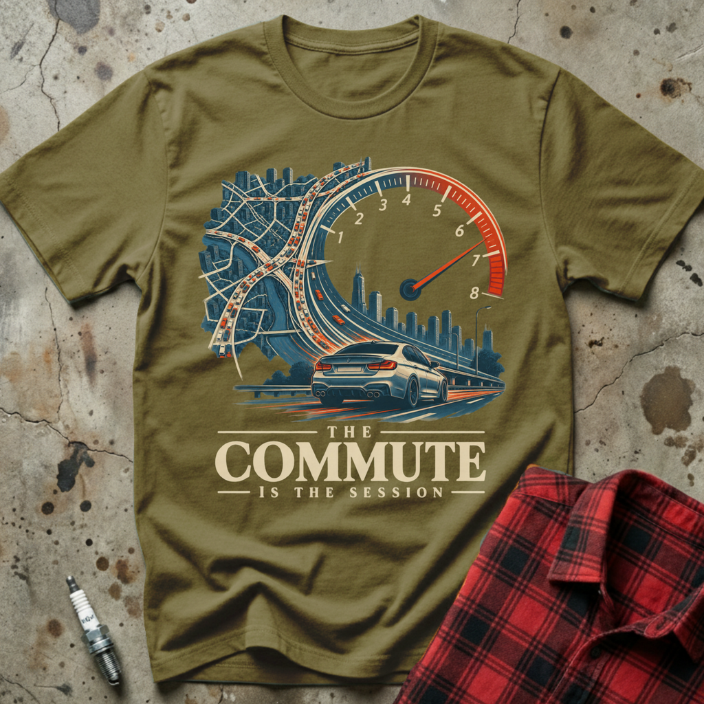 Commute Session T Shirt - Military Green