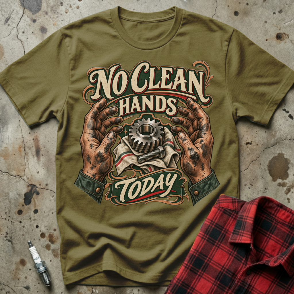 No Clean Hands T-Shirt - Military Green