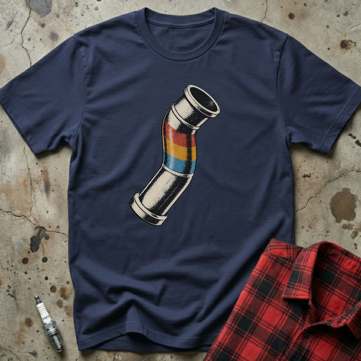 Bent Pipe T-Shirt - Navy