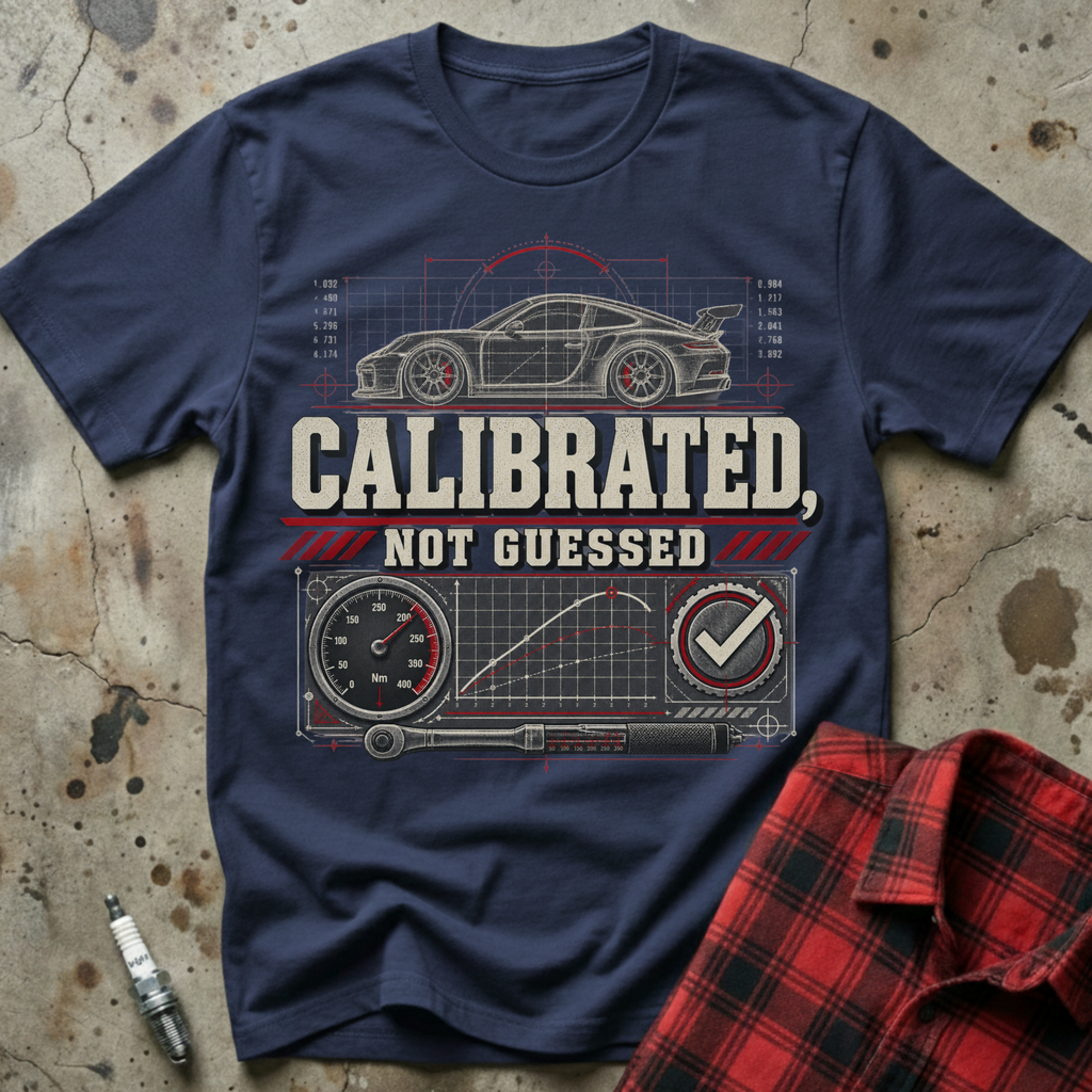 Calibrated Not Guessed T Shirt - Navy