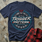 Trigger Pattern Bureau T-Shirt - Navy