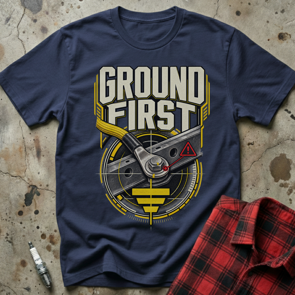 Ground First T Shirt - Navy